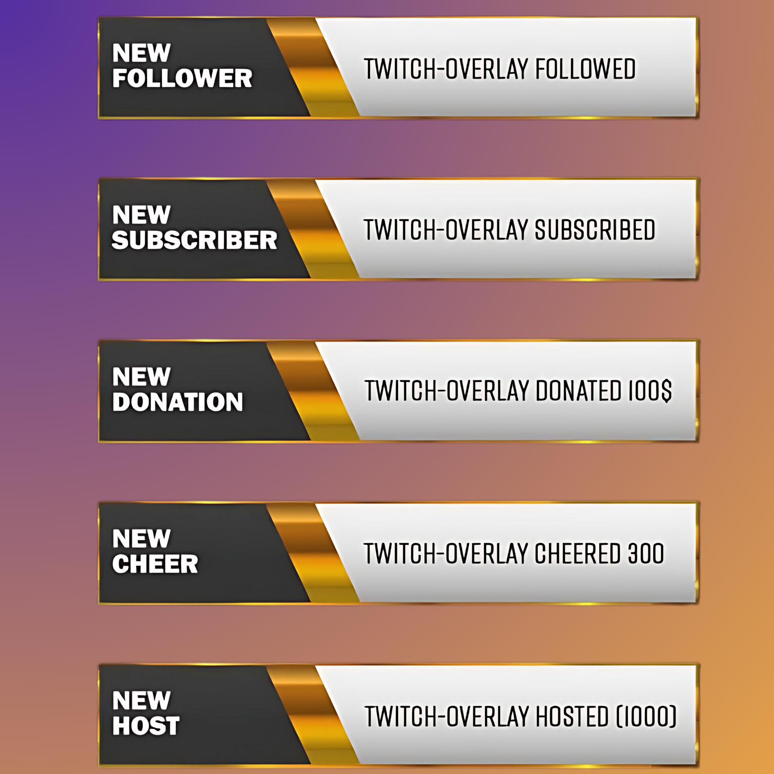 alerts for gamer streamer twitch
